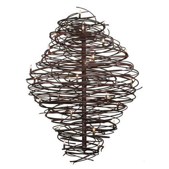 2nd Ave Lighting Cyclone 62" 36 LT Chandelier in Cafe Noir Rust Finish