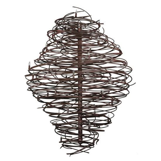 2nd Ave Lighting Cyclone 62" 36 LT Chandelier in Cafe Noir Rust Finish