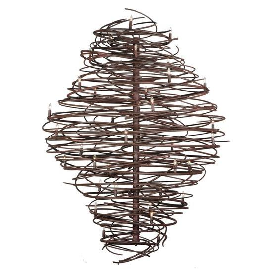 2nd Ave Lighting Cyclone 62" 36 LT Chandelier in Cafe Noir Rust Finish