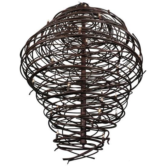2nd Ave Lighting Cyclone 62" 36 LT Chandelier in Cafe Noir Rust Finish