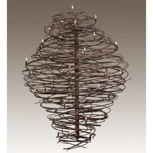 2nd Ave Lighting Cyclone 62" 36 LT Chandelier in Cafe Noir Rust Finish