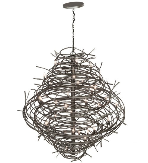 2nd Ave Lighting Cyclone 65" Wide 36 LT Chandelier in Pewter Finish