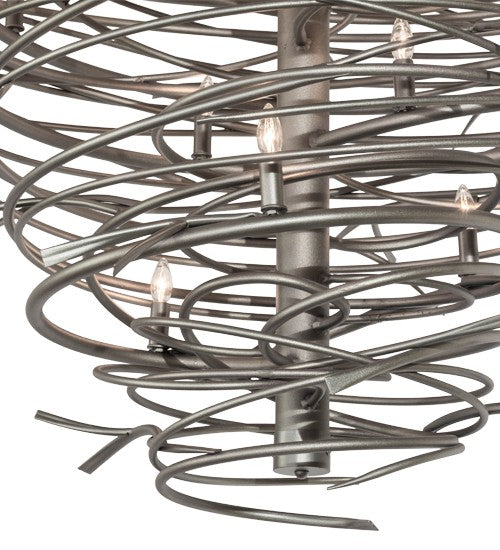 2nd Ave Lighting Cyclone 65" Wide 36 LT Chandelier in Pewter Finish