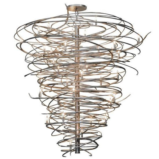 2nd Ave Lighting Cyclone 73" Wide 36 LT Chandelier in Pewter Finish