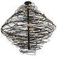 2nd Ave Lighting Cyclone 79" Wide 36 LT Chandelier in Black Silver Overspray Finish