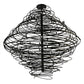 2nd Ave Lighting Cyclone 79" Wide 36 LT Chandelier in Black Silver Overspray Finish
