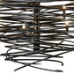 2nd Ave Lighting Cyclone 79" Wide 36 LT Chandelier in Black Silver Overspray Finish
