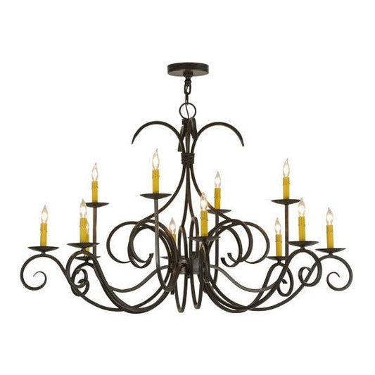 2nd Ave Lighting Cypress 48" Wide 12 LT Chandelier in Timeless Bronze