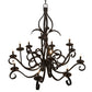 2nd Ave Lighting Cypress 48" Wide 12 Light Chandelier in Satin Black Finish
