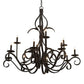 2nd Ave Lighting Cypress 48" Wide 12 Light Chandelier in Satin Black Finish