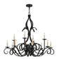 2nd Ave Lighting Cypress 48" Wide 12 Light Chandelier in Satin Black Wrought Iron Finish