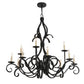 2nd Ave Lighting Cypress 48" Wide 12 Light Chandelier in Satin Black Wrought Iron Finish