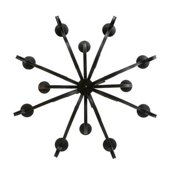 2nd Ave Lighting Cypress 48" Wide 12 Light Chandelier in Satin Black Wrought Iron Finish