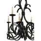 2nd Ave Lighting Cypress 48" Wide 12 Light Chandelier in Satin Black Wrought Iron Finish