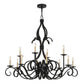 2nd Ave Lighting Cypress 48" Wide 12 Light Chandelier in Satin Black Wrought Iron Finish