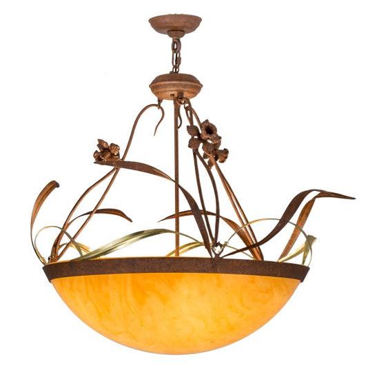2nd Ave Lighting Daffodil 26" Inverted Pendant in Rust Finish