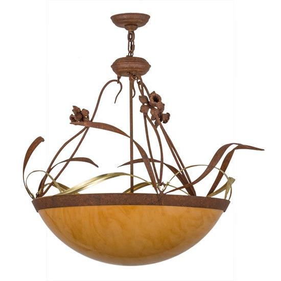 2nd Ave Lighting Daffodil 26" Inverted Pendant in Rust Finish