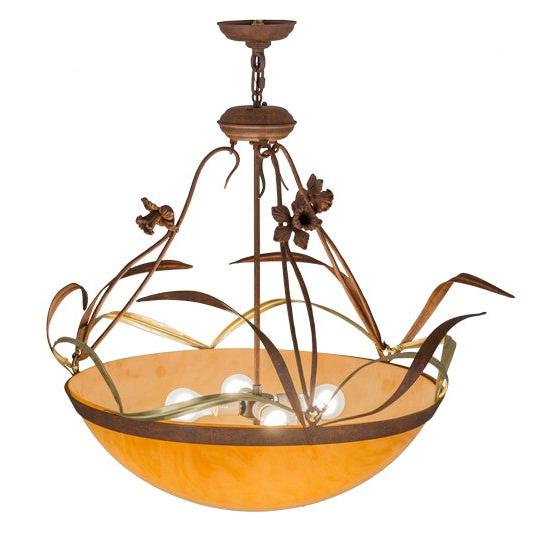 2nd Ave Lighting Daffodil 26" Inverted Pendant in Rust Finish