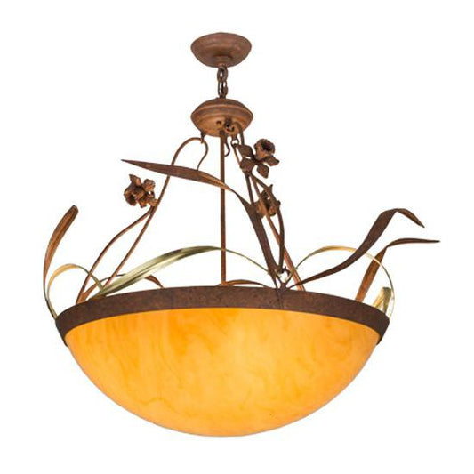 2nd Ave Lighting Daffodil 26" Inverted Pendant in Rust Finish