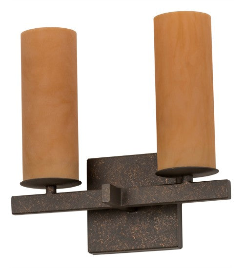 2nd Ave Lighting Dante 12" Wide 2 LT Wall Sconce in Gilded Tobacco Finish