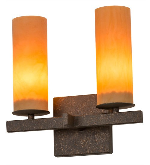 2nd Ave Lighting Dante 12" Wide 2 LT Wall Sconce in Gilded Tobacco Finish