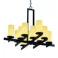 2nd Ave Lighting Dante 36" 12-Light E12 Base Provostone Idalight Lens Blackwash Chandelier