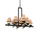 2nd Ave Lighting Dante 36" Wide 12 Light Chandelier in Blackwash Finish