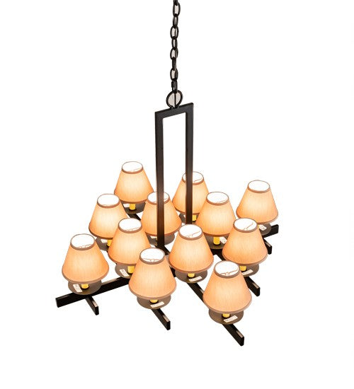 2nd Ave Lighting Dante 36" Wide 12 Light Chandelier in Blackwash Finish