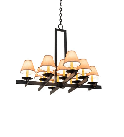 2nd Ave Lighting Dante 36" Wide 12 Light Chandelier in Blackwash Finish