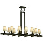 2nd Ave Lighting Dante 54" Long 12 Light Oblong Chandelier in Coffee Bean Finish