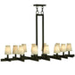 2nd Ave Lighting Dante 54" Long 12 Light Oblong Chandelier in Coffee Bean Finish