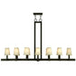 2nd Ave Lighting Dante 54" Long 12 Light Oblong Chandelier in Coffee Bean Finish