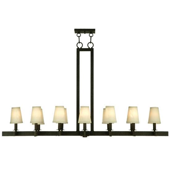 2nd Ave Lighting Dante 54" Long 12 Light Oblong Chandelier in Coffee Bean Finish
