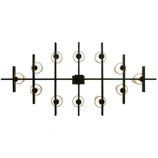 2nd Ave Lighting Dante 54" Long 12 Light Oblong Chandelier in Coffee Bean Finish