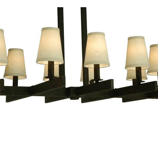 2nd Ave Lighting Dante 54" Long 12 Light Oblong Chandelier in Coffee Bean Finish