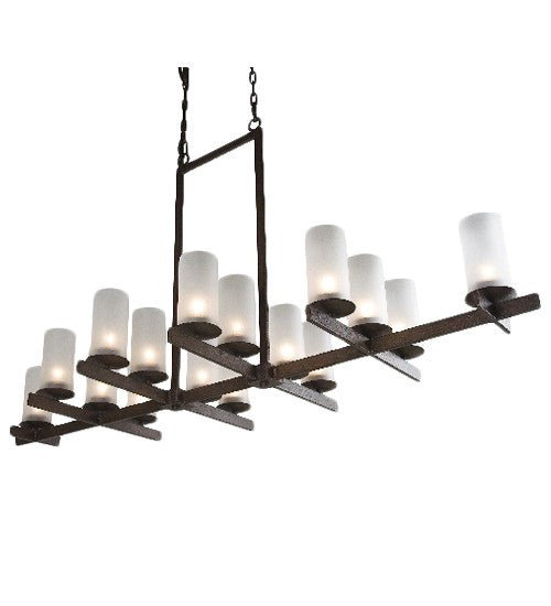 2nd Ave Lighting Dante 72" Long 16 Light Chandelier in Rusty Nail Finish