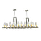 2nd Ave Lighting Dante 72" Long 20 Light Oblong Chandelier in Nickel Finish