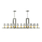 2nd Ave Lighting Dante 72" Long 20 Light Oblong Chandelier in Nickel Finish