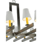 2nd Ave Lighting Dante 72" Long 20 Light Oblong Chandelier in Nickel Finish