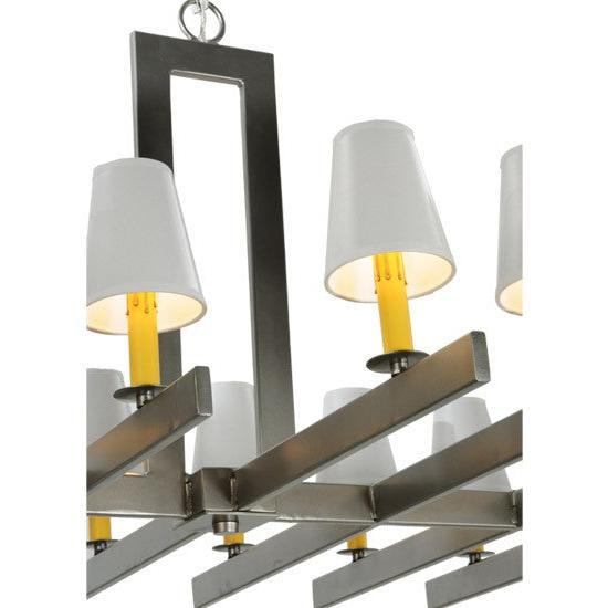 2nd Ave Lighting Dante 72" Long 20 Light Oblong Chandelier in Nickel Finish
