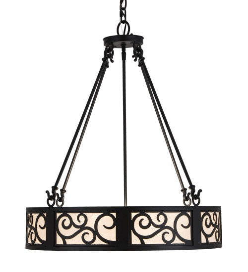2nd Ave Lighting Dean 24" Inverted Pendant in Textured Black Finish