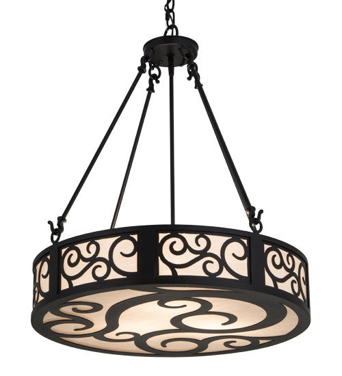 2nd Ave Lighting Dean 24" Inverted Pendant in Textured Black Finish