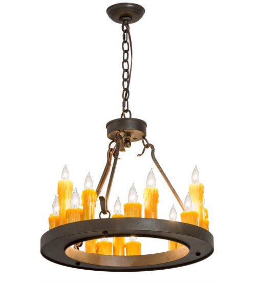 2nd Ave Lighting Deina 21" Wide 18 Light Chandelier in Chestnut Finish