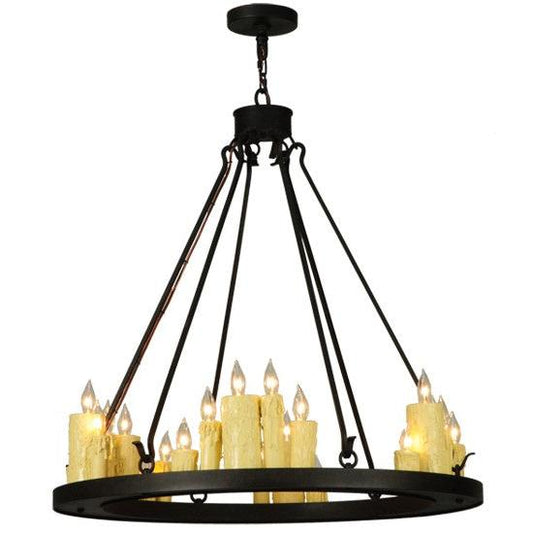 2nd Ave Lighting Deina 36" Wide 24 LT Chandelier in Chestnut Finish