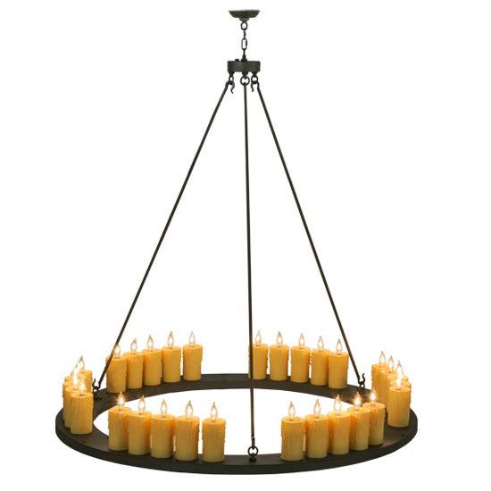 2nd Ave Lighting Deina 60" Wide 30 LT Chandelier in Wrought Iron Finish