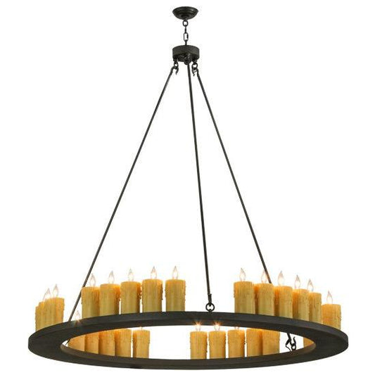 2nd Ave Lighting Deina 60" Wide 30 LT Chandelier in Wrought Iron Finish