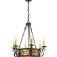2nd Ave Lighting Delano 24" Wide 6 LT Chandelier in Chestnut Finish