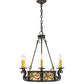 2nd Ave Lighting Delano 24" Wide 6 LT Chandelier in Chestnut Finish
