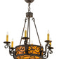 2nd Ave Lighting Delano 26" Wide 6 Light Chandelier in Textured Chestnut Finish