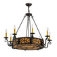 2nd Ave Lighting Delano 36" 8-Light Hand-Forged Iron Hardware Cajun Spice Finish Chandelier